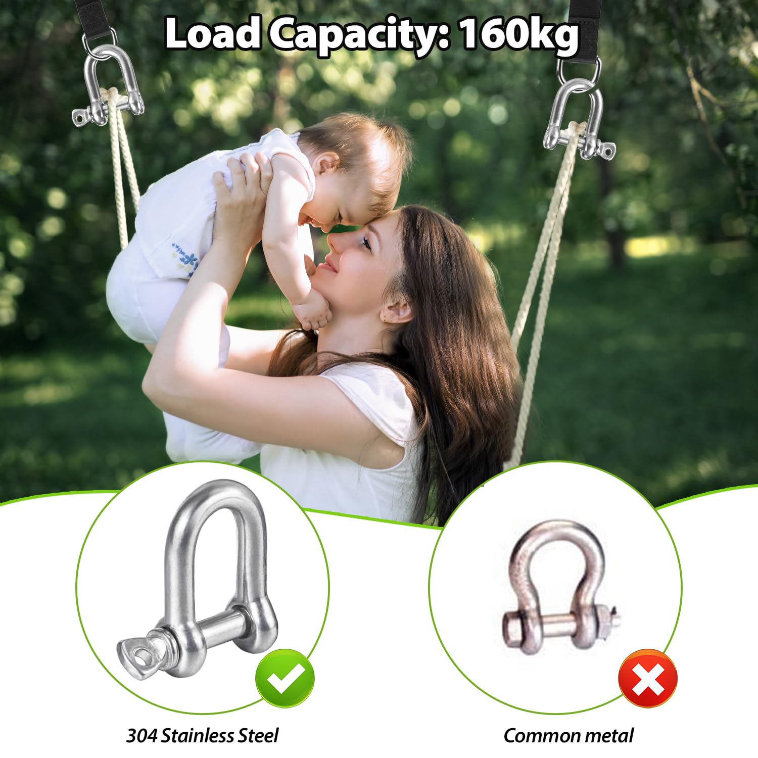 LPZMPZ 10 Pièces Manille Inox M5 Manille D'anneau de D | FindTheDeal