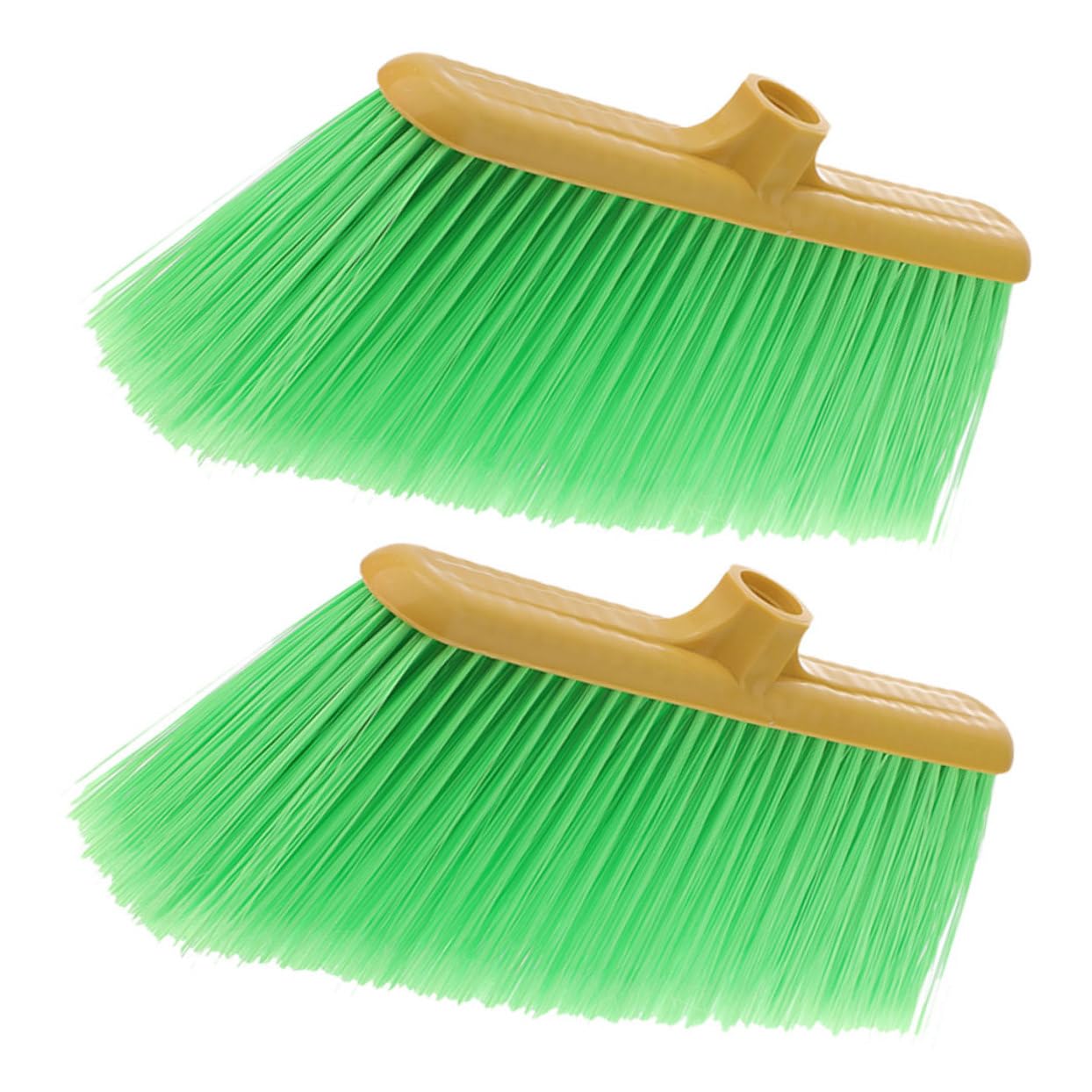 NULYLU 2pcs Heavy Duty Plastic Broom Head Replacement for Home Office Garden Durable Sweeper Accessory for Outdoor Cleaning and Maintenance Design