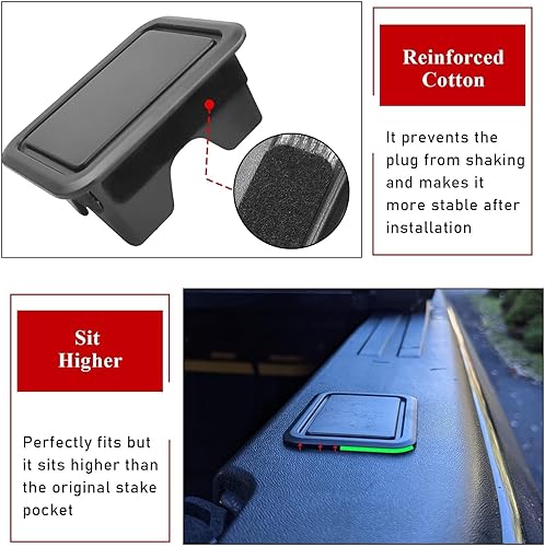 Miniatura 6 de TTCR-II Compatible con fundas de bolsillo de estaca Ram 1500 2019-2023, para riel de cama Ram 1500 Big HornClassicLaramineLimitedLong