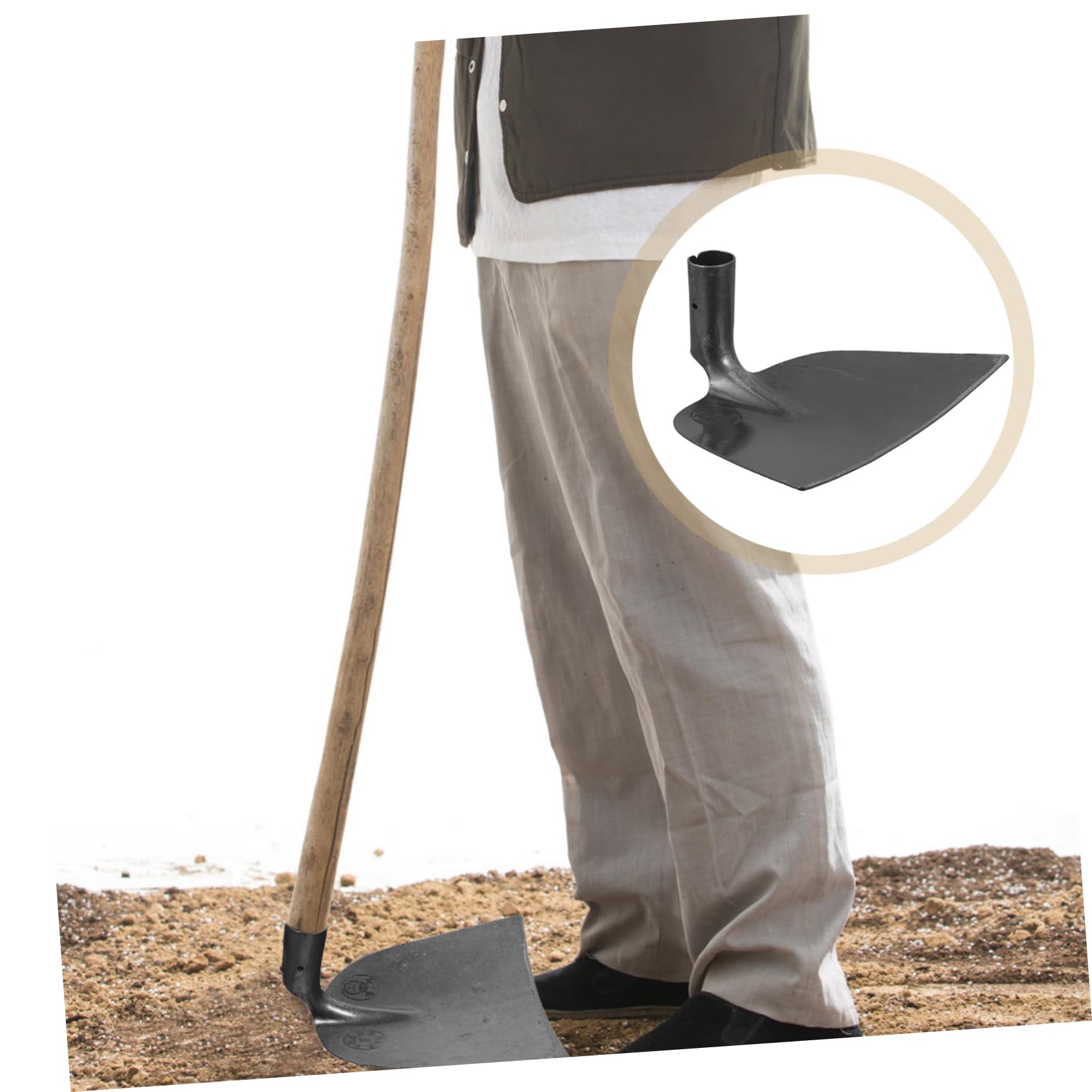 Agricoltura Attrezzi Pala da Zappatura in Manganese Steel di Alta Durezza, Design Allargato, Attrezzi Orto per Lavori di Aratura e Cura del Terreno