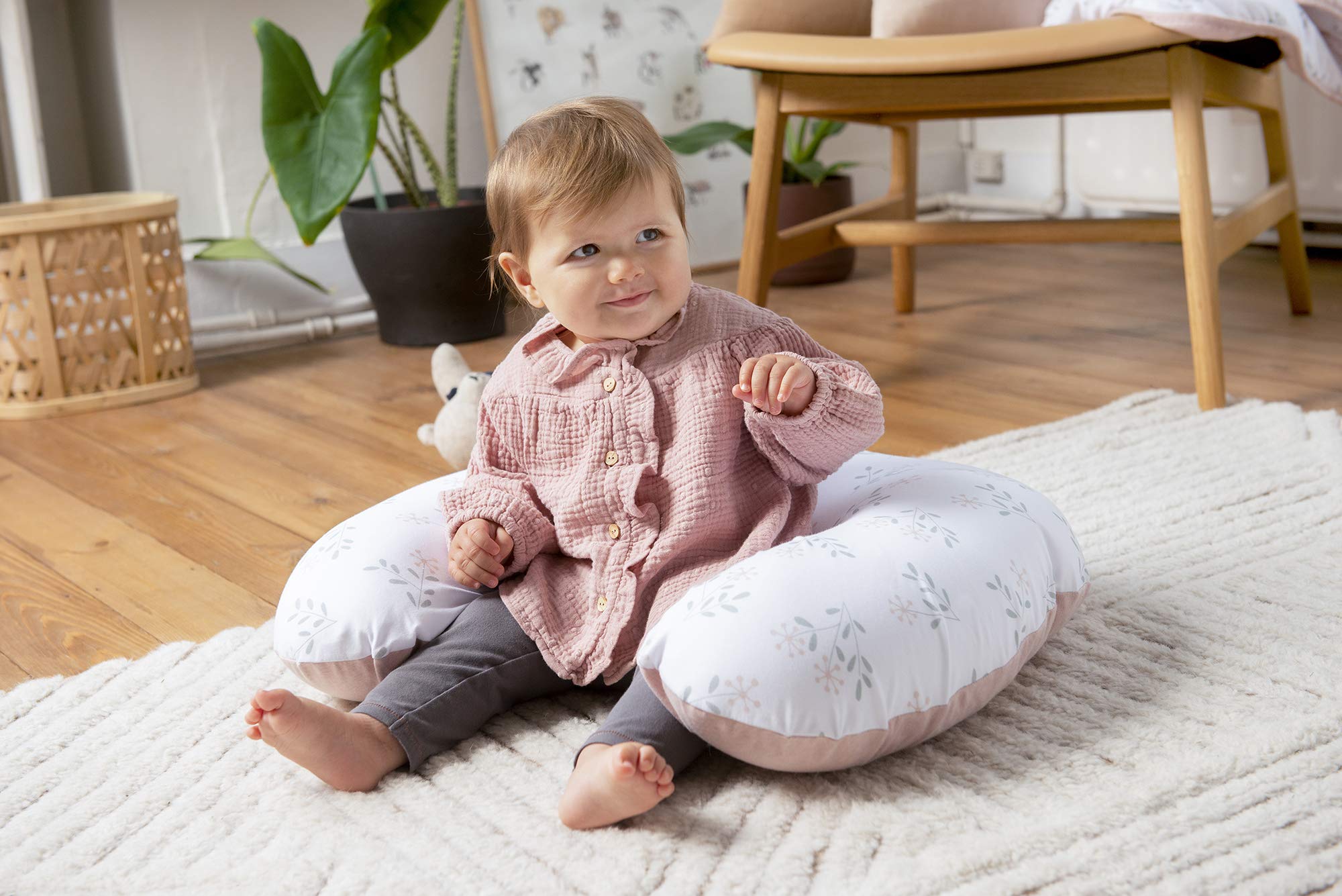 Doomoo Almohada de lactancia compacta Softy – Multifuncional almohada de maternidad para madre y bebé – Almohada cómoda para dormir, lactancia y apoyo – Complemento versátil para la maternidad