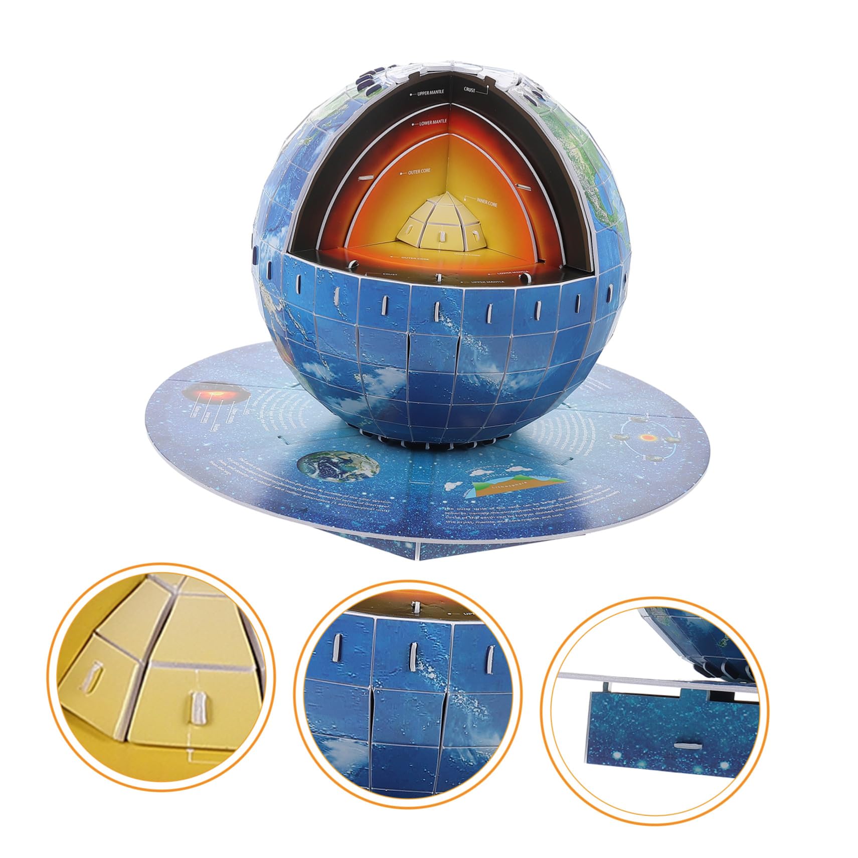 BESPORTBLE Puzzle 3d Struttura Terrestre per Ragazzo Ragazza 8-12 Anni, Gioco Educativo Fai da Te, Stimola Creatività e Coordinazione Occhio-mano, Set per Apprendimento Scientifico e Divertimento