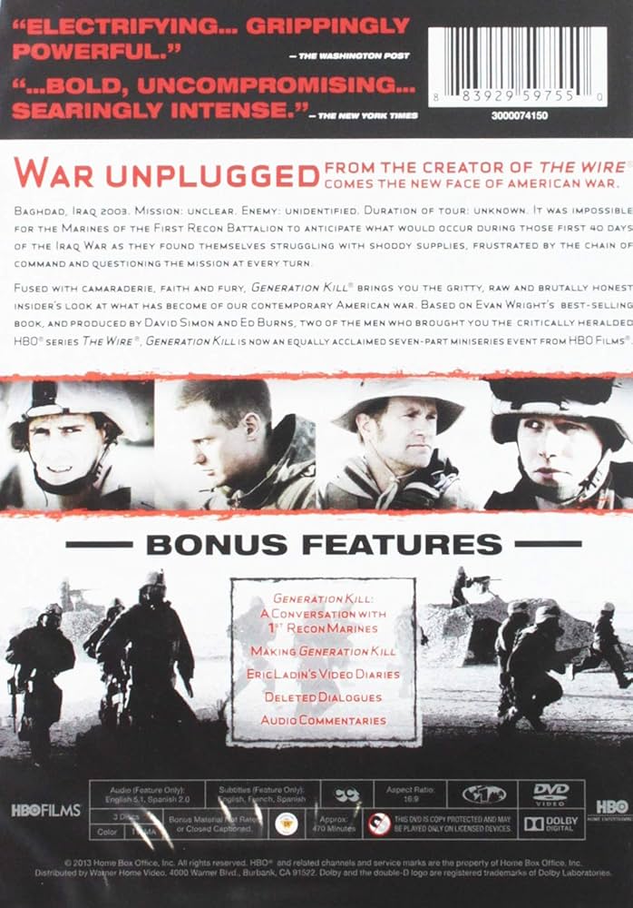 (未使用･未開封品)Generation Kill [Blu-ray] Amazon.com: Generation Kill Complete Series [Blu-Ray, Region