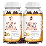 Cortisol Supplements for Women & Men, 15-in-1 Calm Cortisol Gummies with Ashwagandha, Magnesium, L-theanine, GABA, Phosphatidylserine, Vitamin C, D3, B6 for Mood, Sleep, Focus Support - Vegan, 2 Pack