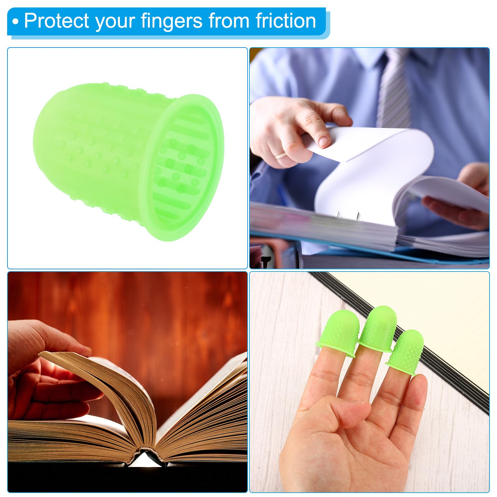 10 Embouts Doigts Silicone PATIKIL - Protection Antidérapante Pour Bureau, Couture, Comptage