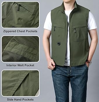 メンズウェア Local GOLF Simple Fleece VEST | Green Caves Solid Quarter Zip Vest – Summit Corporate Store