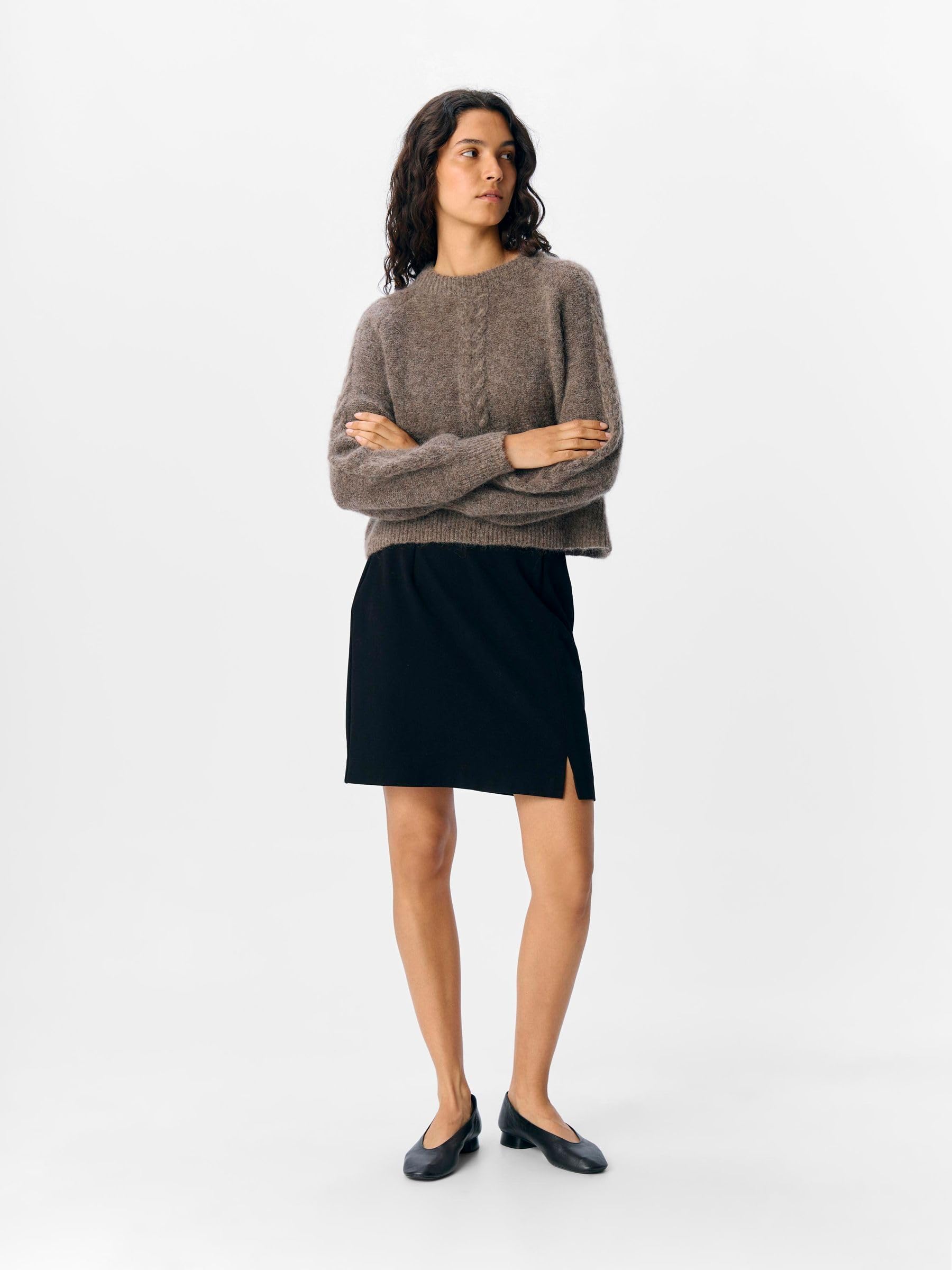 Object Damski sweter dzianinowy, Morel/Szczegóły: melanż, S | Sweter