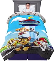 Vista 1 de Franco Ropa de cama para niños, edredón reversible de microfibra súper suave, tamaño individual/matrimonial, Paw Patrol
