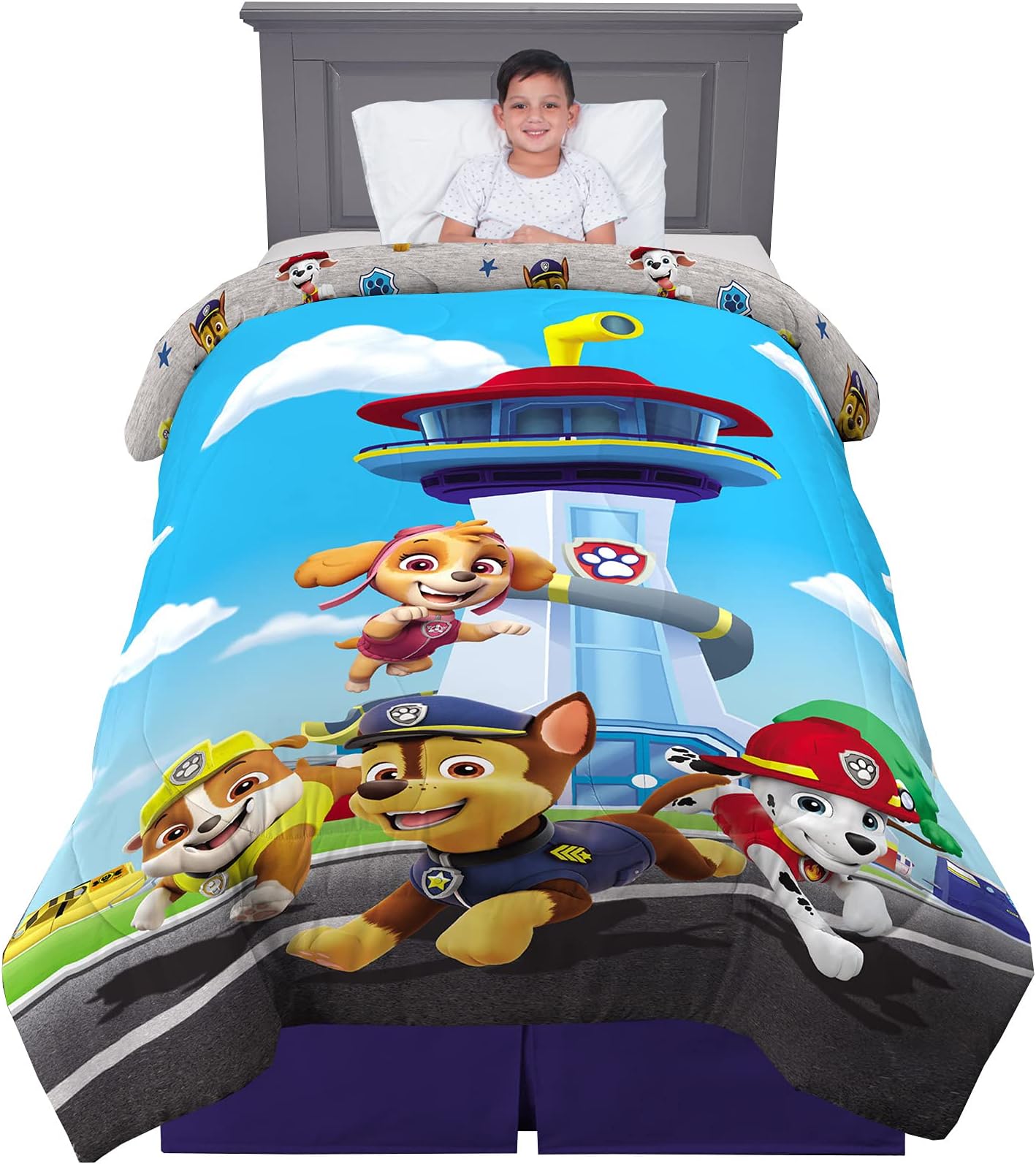 Kids Bedding Super Soft Microfiber Reversible Comforter, Twin/Full, Paw Patrol