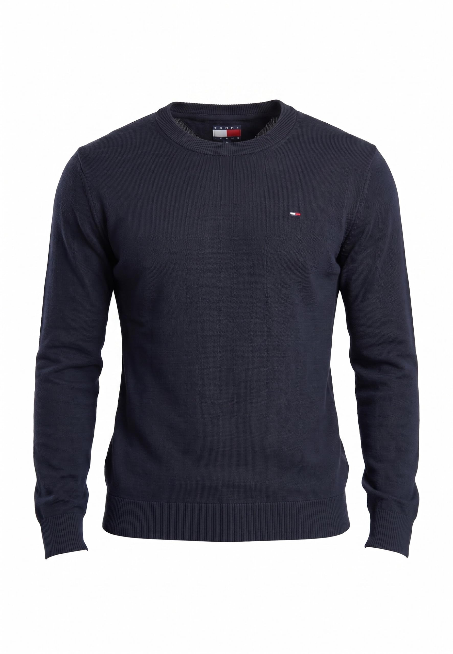 Tommy Jeans Męski sweter TJM Slim Ess Light Ext DM0DM22853 Sweter, niebieski (Dark Night Navy), L