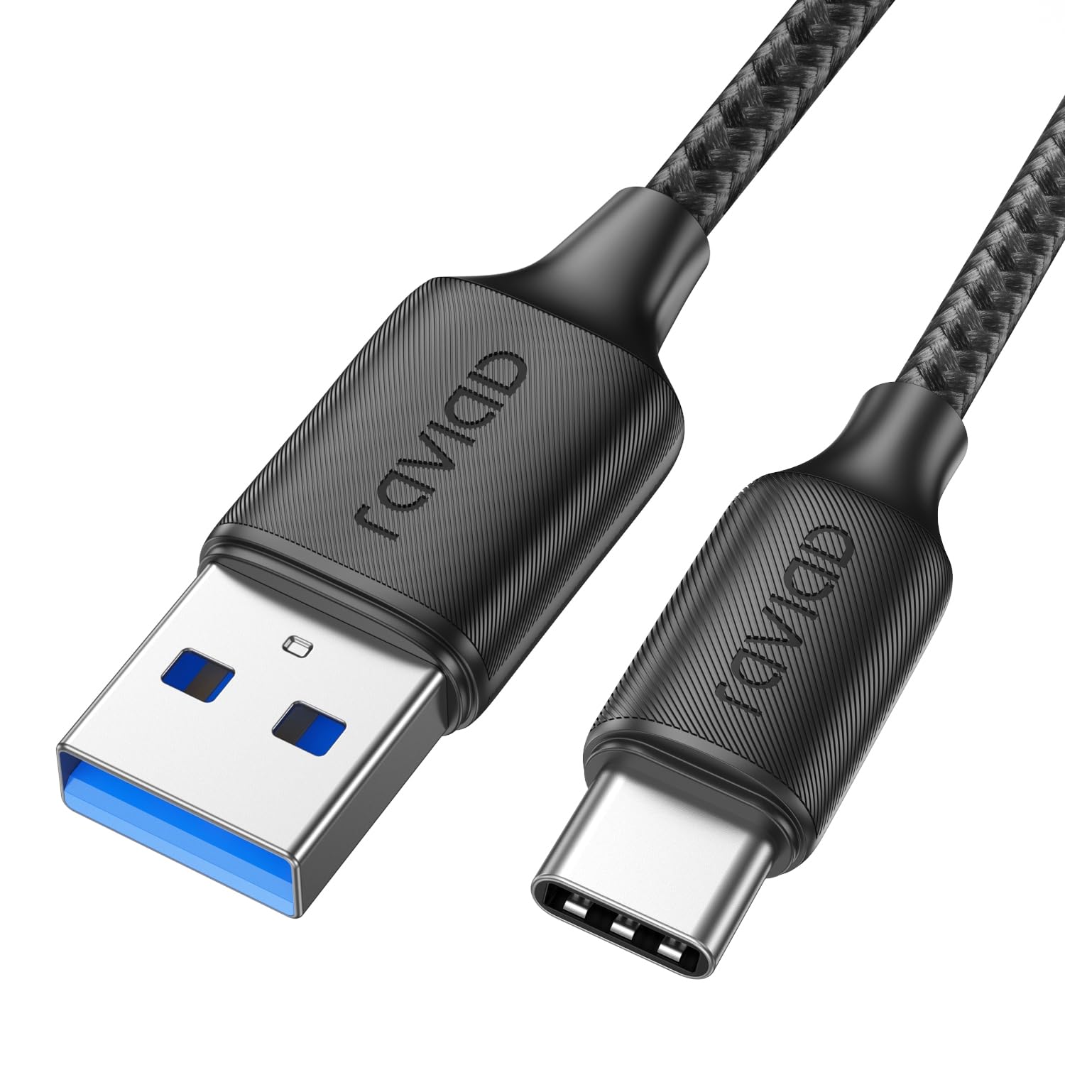 RAVIAD USB C Kabel 2M, USB C Ladekabel, USB 3.0 & QC 3.0 Schnellladekabel USB C Ladekabel, Datenkabel USB-C Kompatibel für iPhone 16 15 Pro Max, Galaxy S25 S24 S23 S22 S21 Note 10, Huawei P60-Schwarz