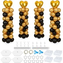 Balloon Columns Stand Set of 4, 7FT Adjustable Pillar Kit | Easy Setup, Stable Anti-Tip Structure, Adjustable Height, Ideal for Birthday, Wedding, Graduation, Events & Parties