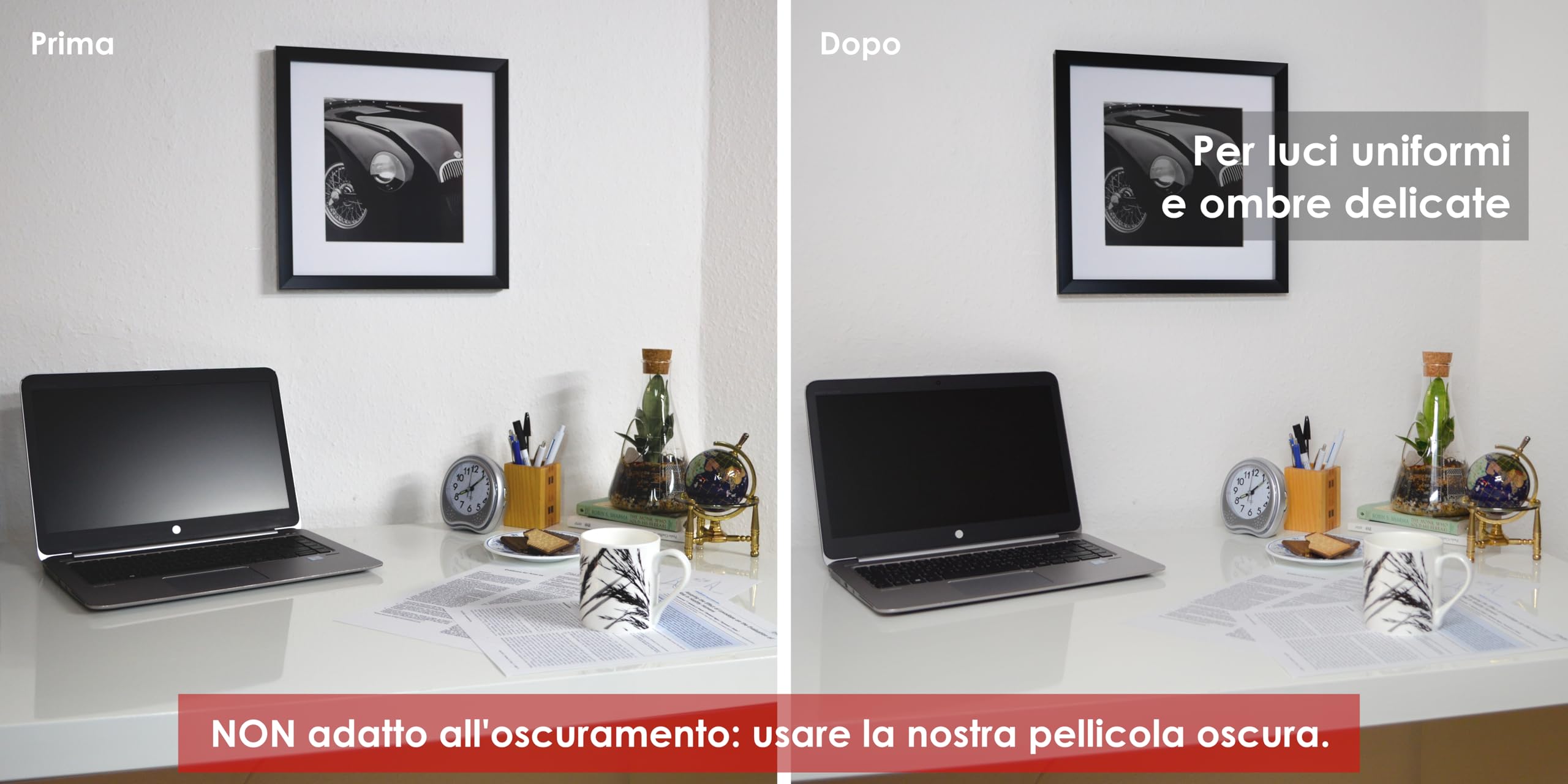 KROPP Pellicole diffusori autoadesive per lampade a LED, 20x12 cm, pellicola opaca per un effetto estetico gradevole e una diffusione morbida della luce, pellicola opalina per faretti a LED, 3 pezzi