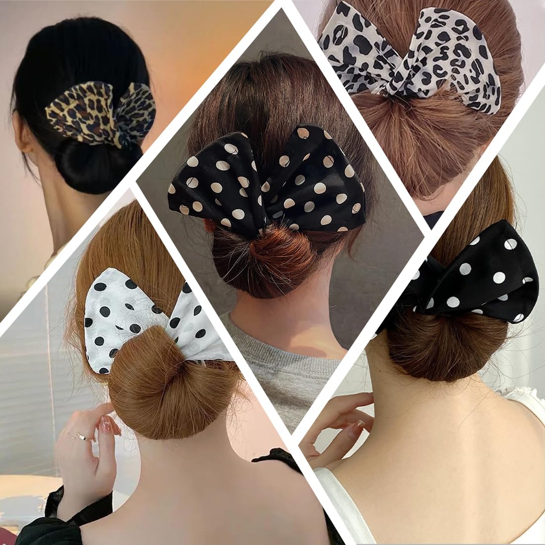 Confezione da 4 nodi per capelli, bigodini pigri, bigodini per capelli alla moda