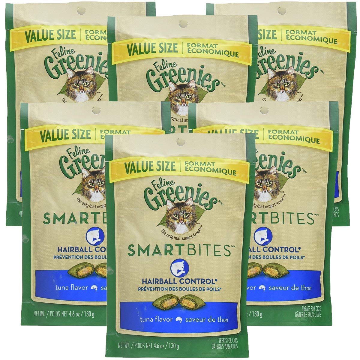 Greenies Smartbites Treats for Cats (Tuna, 4.6 oz/6 Pack)