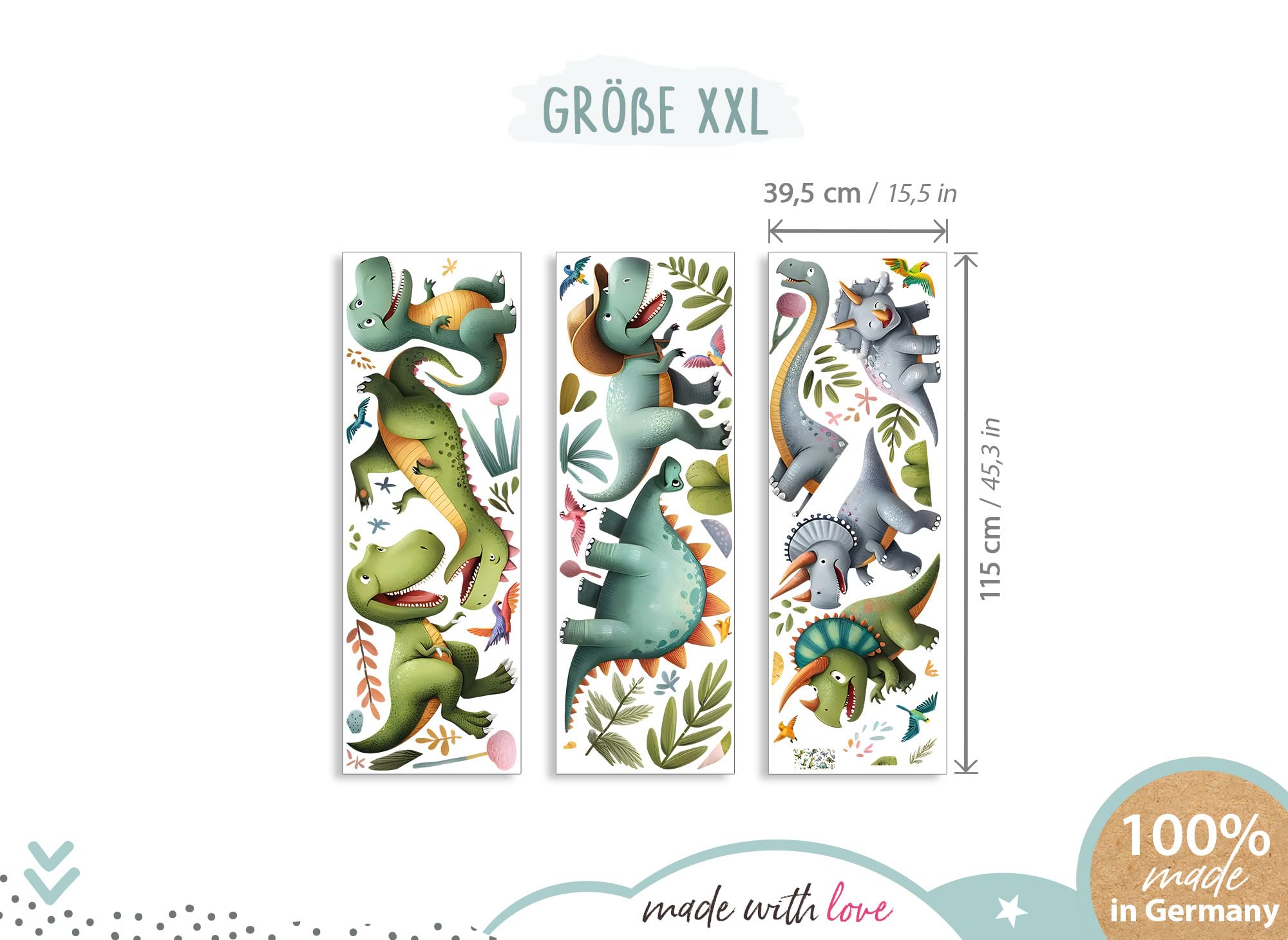Little Deco Naklejka ścienna dinozaur zestaw tatuaż ścienny zwierzęta pokój dziecięcy chłopcy naklejki ścienne do pokoju niemowlęcego palmy dinozaur dekoracja ścienna naklejka DL5049-05