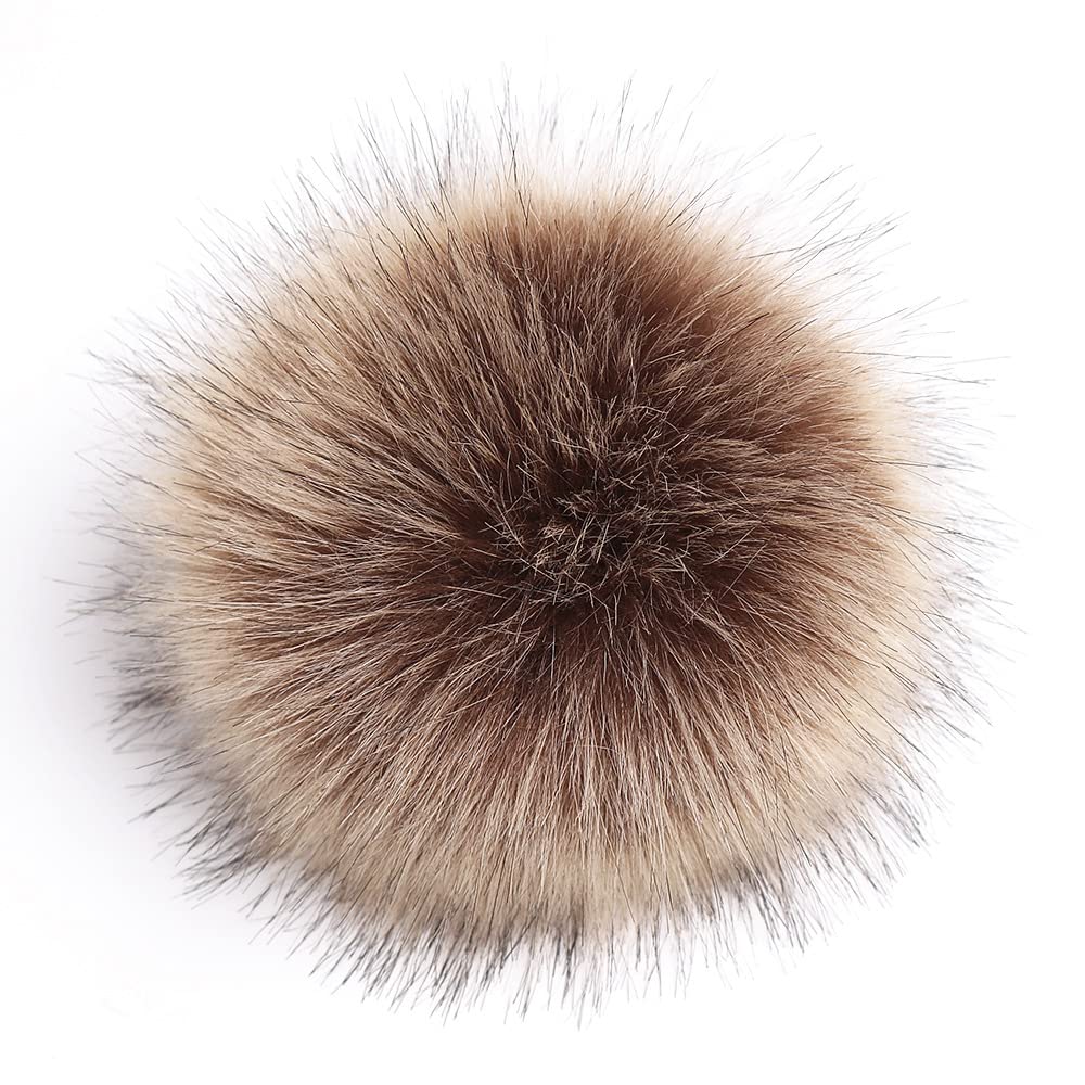 Amazon.com: Decoendiy 12pcs Faux Fox Fur Pom Pom with Press Button