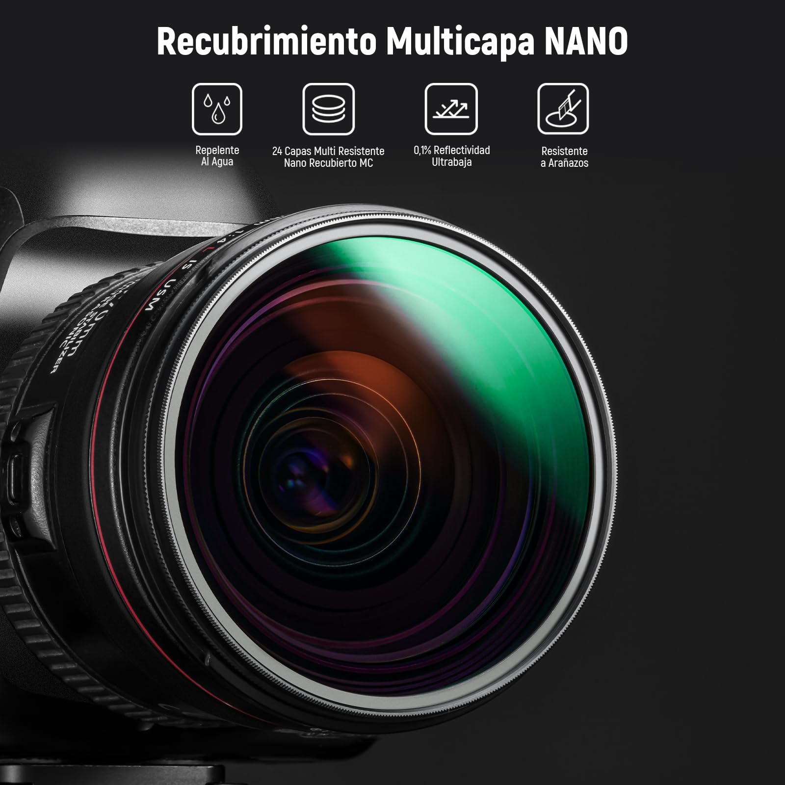 NEEWER Filtro Polarizador 82mm Polarizer Filter Circular MC CPL con Multi Resistente Nano de 24 Capas con Vidrio óptico HD para Lentes, Reduce la Reflexión/el Deslumbramiento/Mejora el Contraste