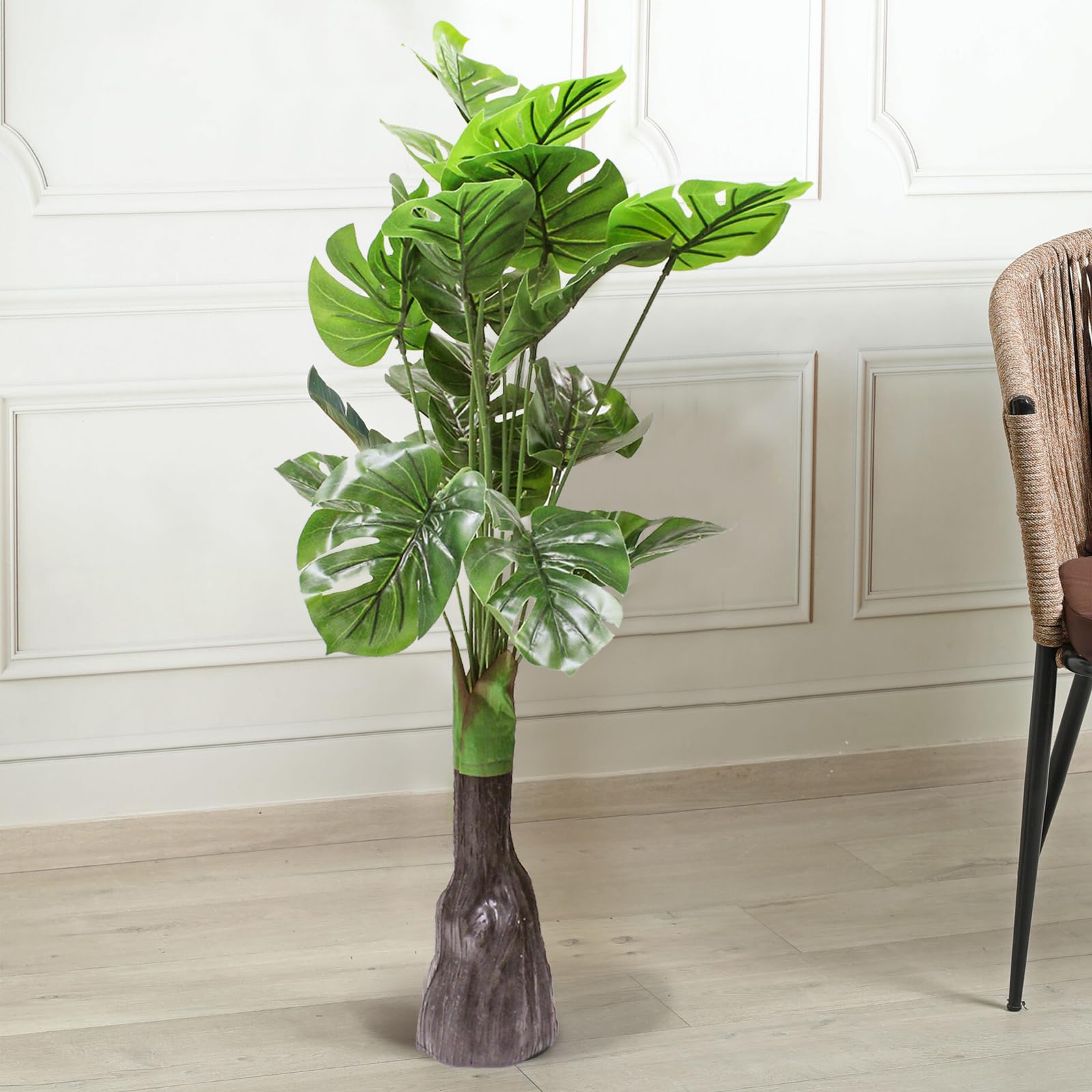 Monstera Plant Decor - 3ft Faux Indoor Plant -8 Monstera Plant Decor - 3ft Faux Indoor Plant -8