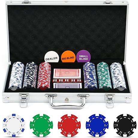 300 PCS Poker Chip Set with Case