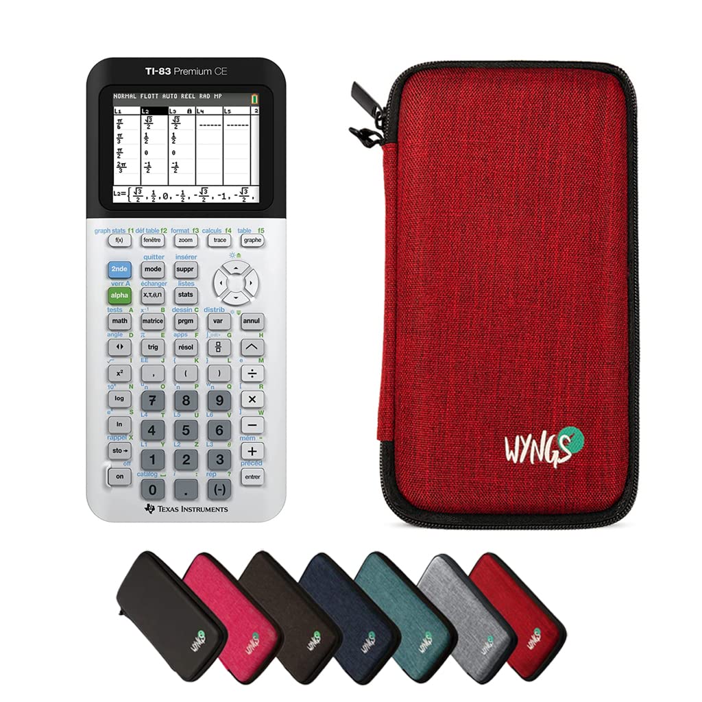 CALCUSO Sparpaket Rot mit Grafikrechner TI-83 Premium CE