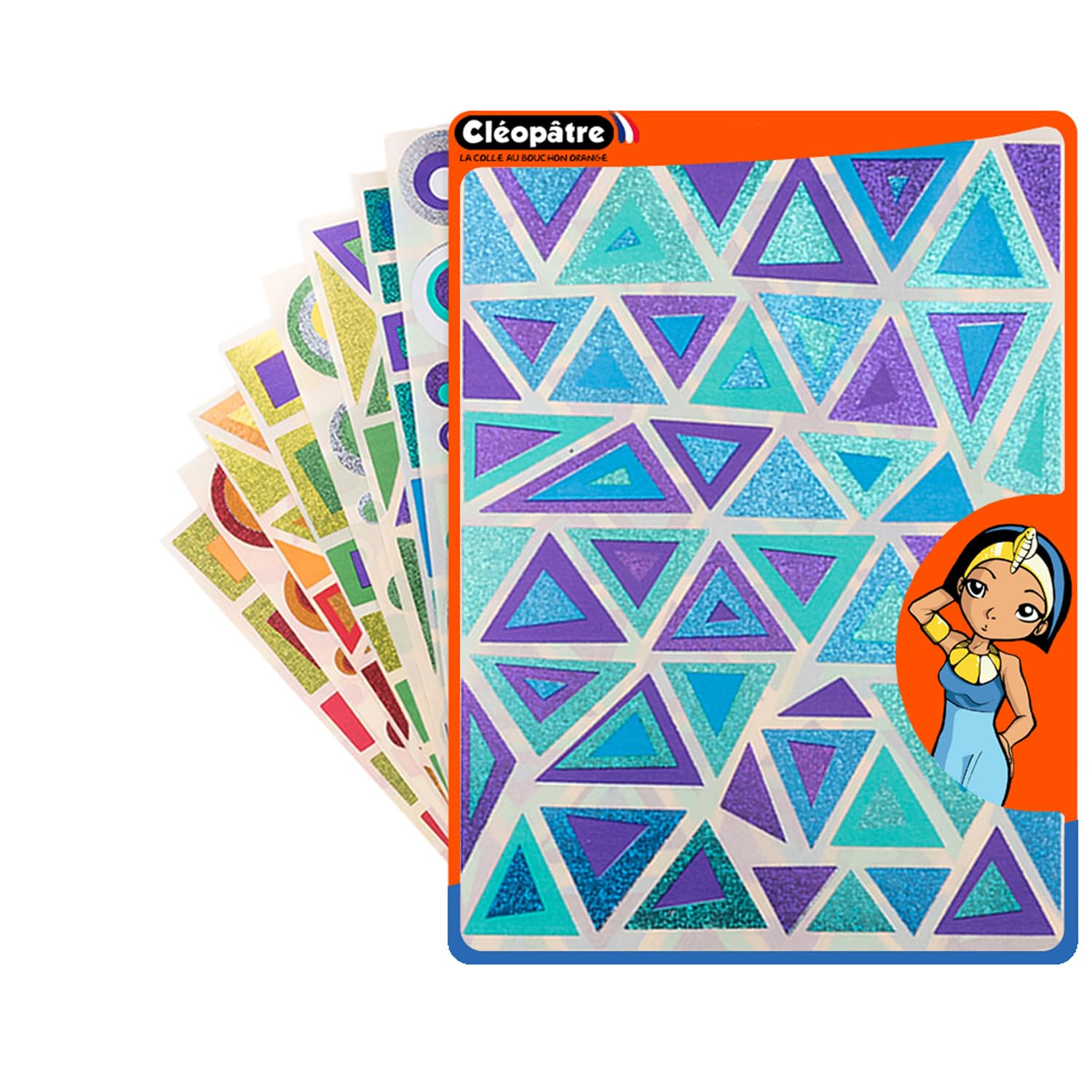 Gommettes autocollantes holographiques stickers multiformes 6 couleurs