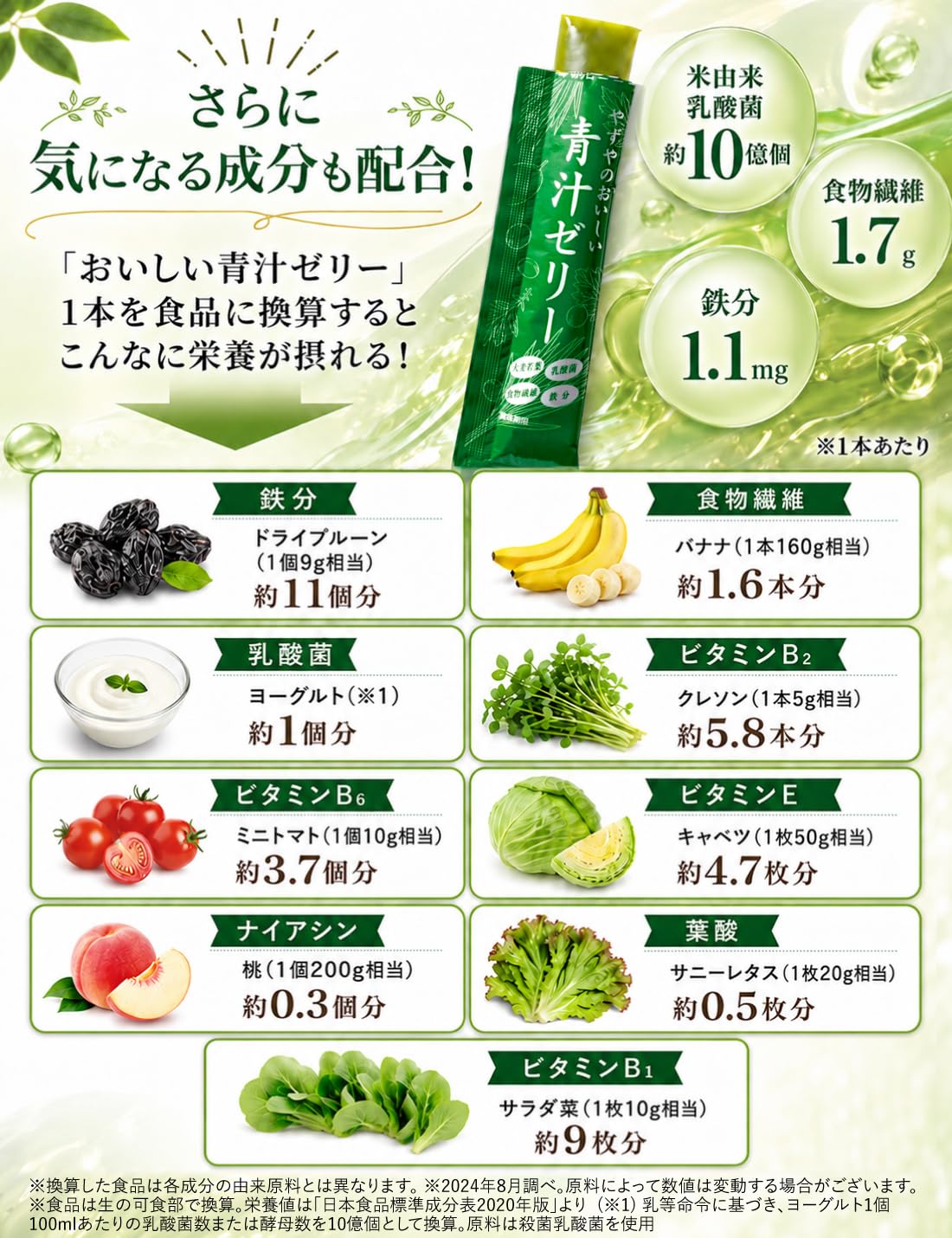 Amazon.co.jp: 【やずや公式】やずやのおいしい青汁ゼリー｜米由来