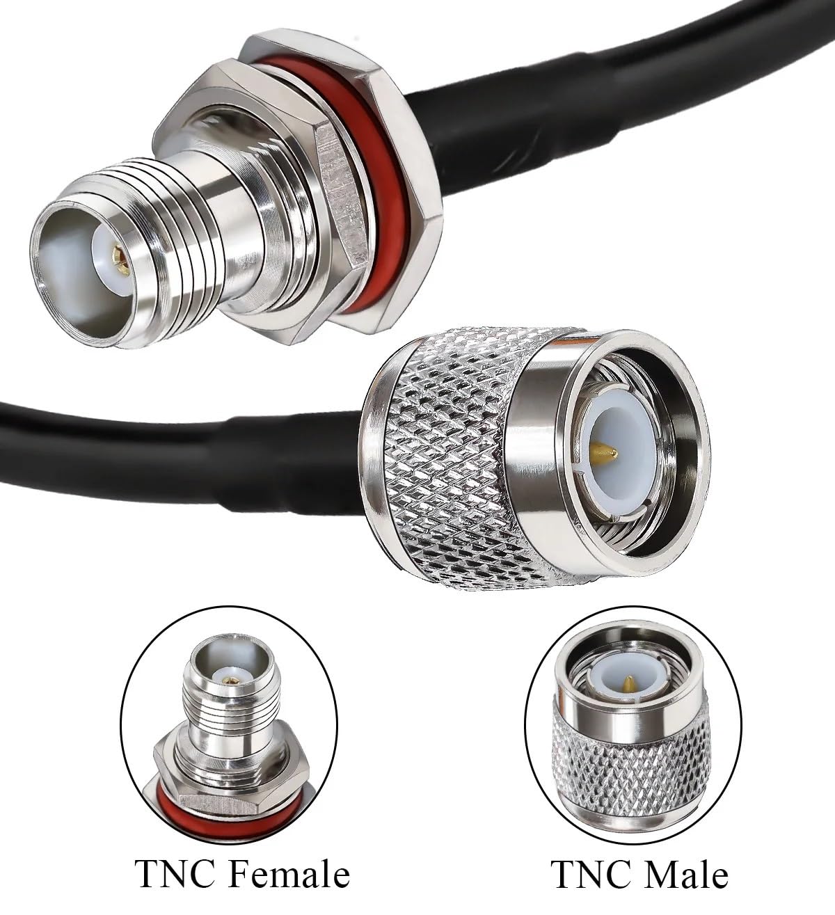 LIHUA RG58 kabel wtyczka męska na żeński W/i/Fi an/te/na przedłużacz kabel koncentryczny o niskiej stracie 30 cm 50 cm 1M-5 m (5 m)