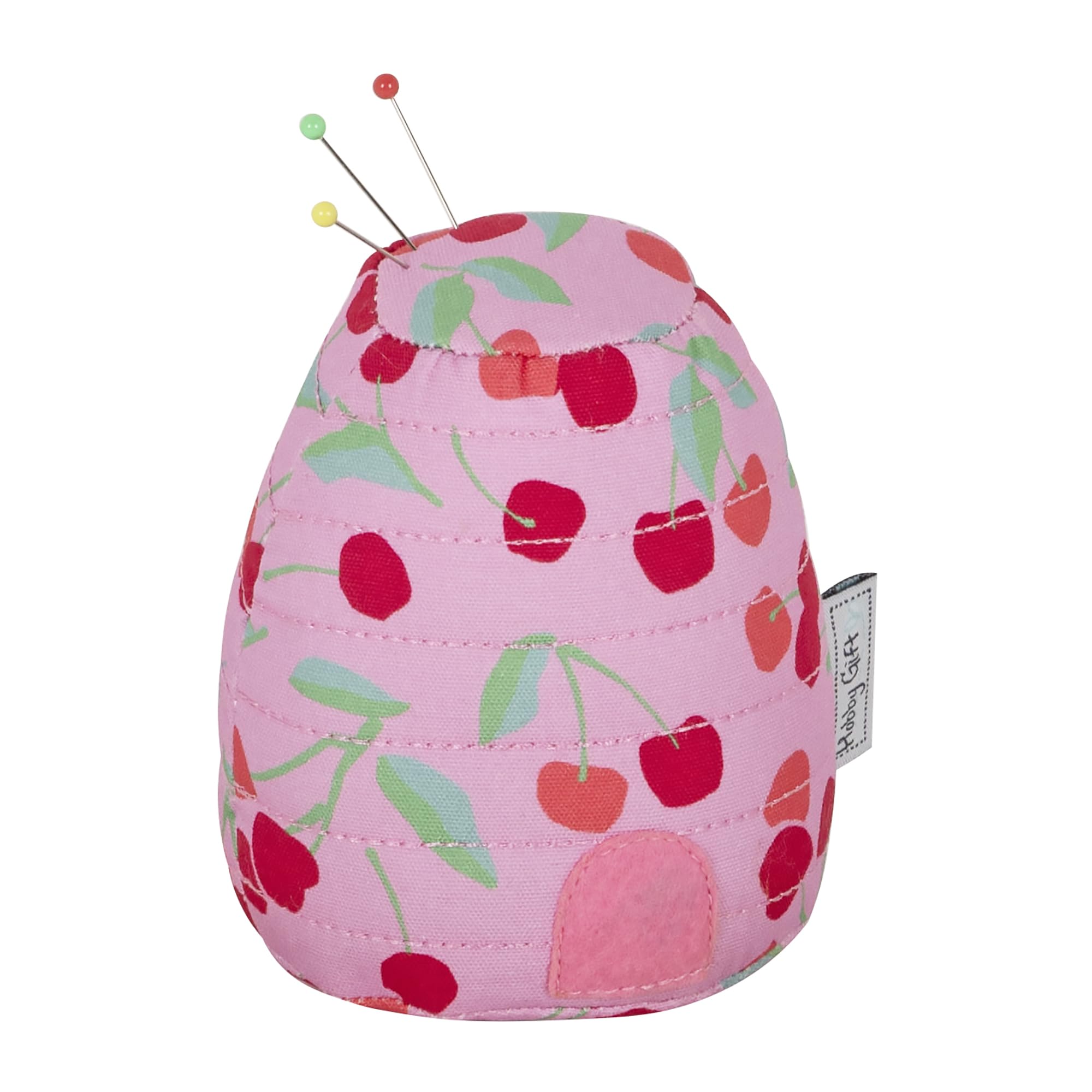 Hobby Gift Beehive Sewing Pin Cushion - Novelty Pin Cushions for Sewing Accessories and Supplies, Accessories for Needlework DIY Crafts Dressmaking, 100% Cotton Fabric - 8.5 x 8.5 x 11cm, Cherry