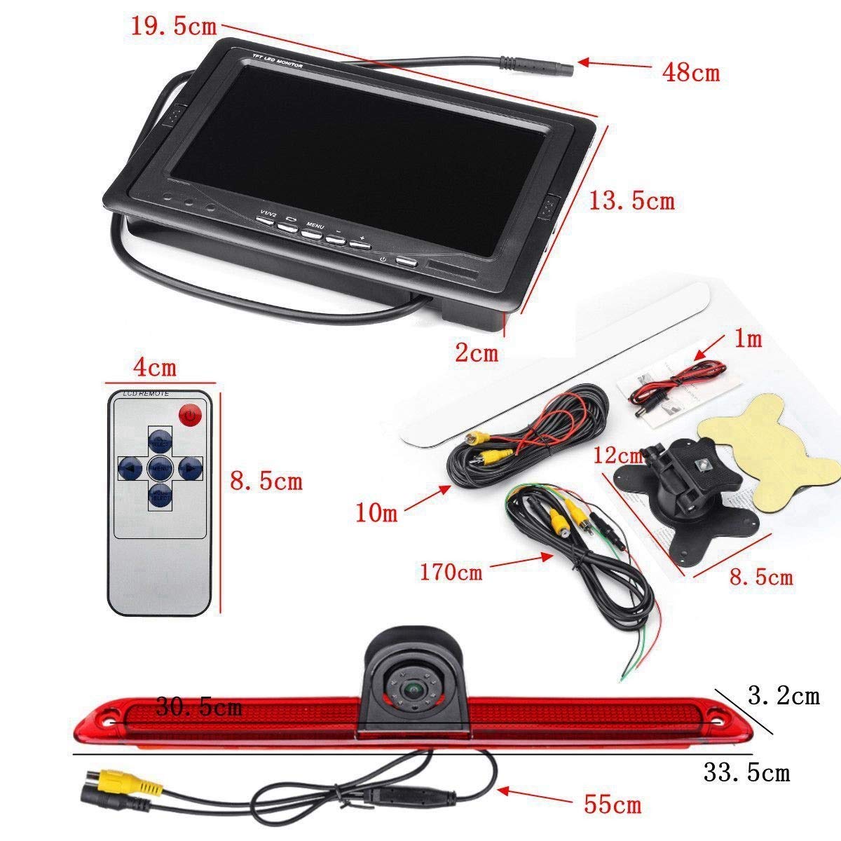 7" TFTMonitor Kamera cofania i cofania, do Mercedes-Benz, do DODGE, Sprinter, do Volkswagen, Crafter