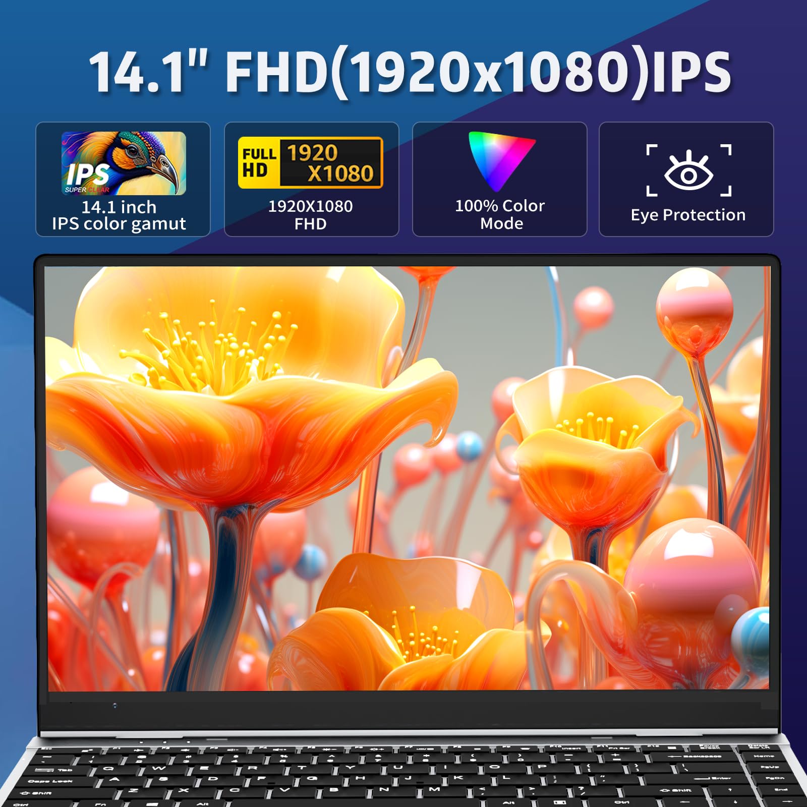 Ordenador Portátil 2 en 1 Windows 11 Core i3-1315U 16GB RAM 512GB SSD Pantalla Táctil 360° Teclado Retroiluminado
