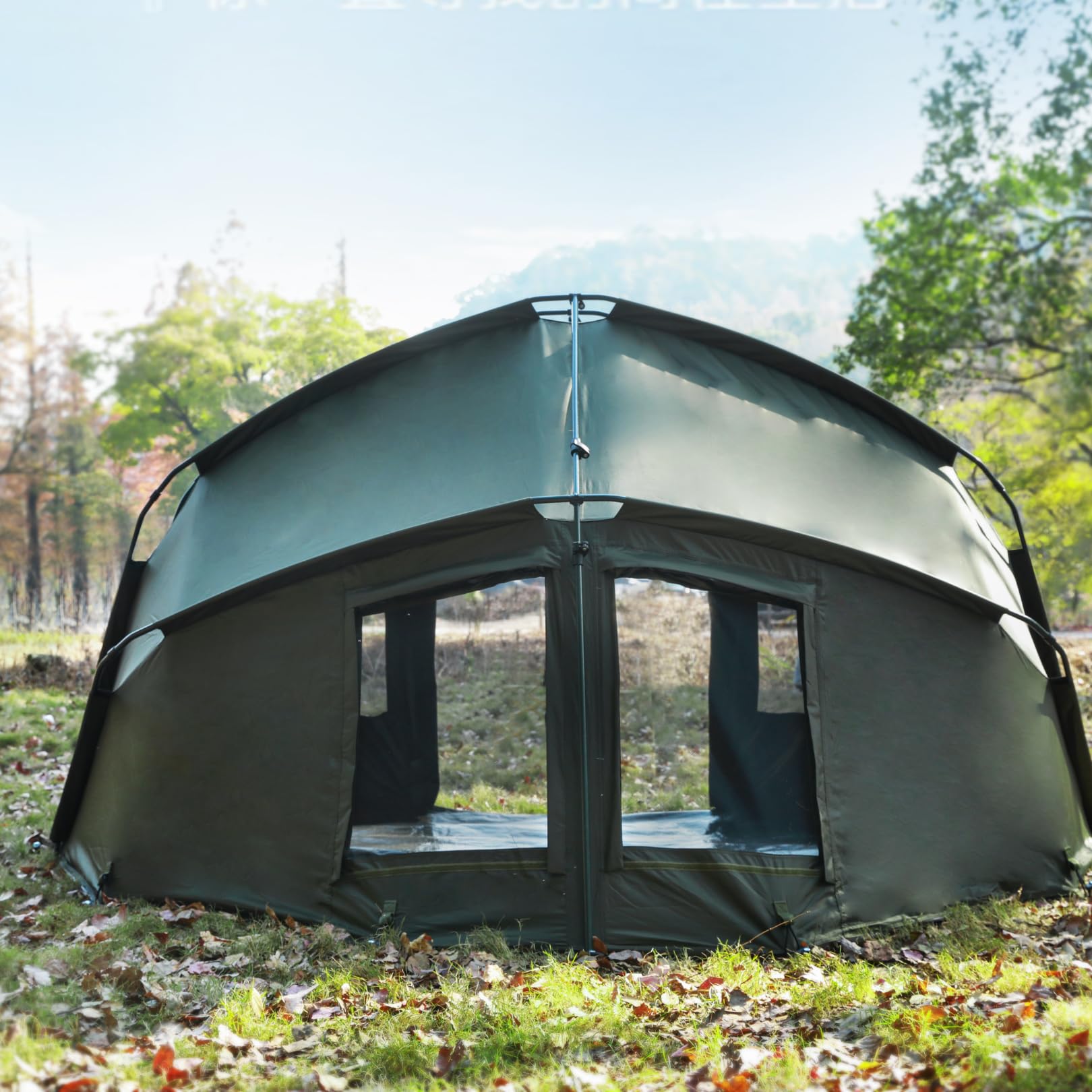 MK-Angelsport Fort Knox 2 Mann Angelzelt Dark Night 2.0 – Wasserdichtes Karpfenzelt | Sturmresistentes und abgedunkeltes Bivvy für Profi-Angler mit optimaler Belüftung durch Moskitonetze