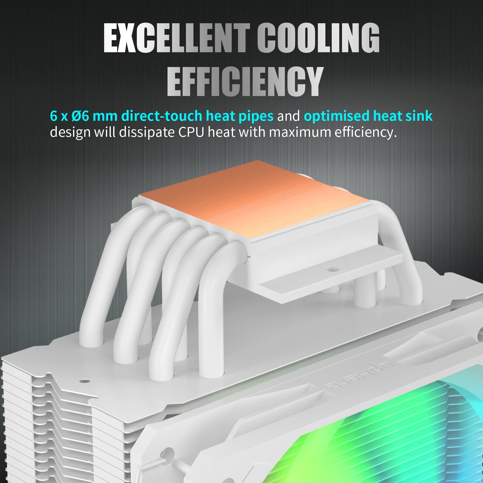 Snapklik.com : upHere S6C4 CPU Air Cooler LGA 1700 Ready 6 Heat Pipes ...