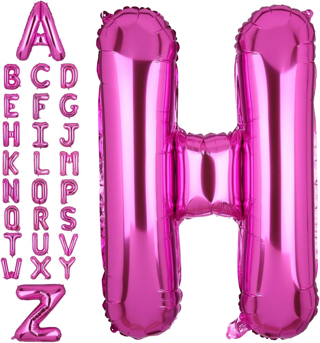 40 Inch Giant Pink Letter H Foil Helium Balloons Big Single Mylar Balloon Birthday Party Decoration Supply Baby Shower (Pink H)