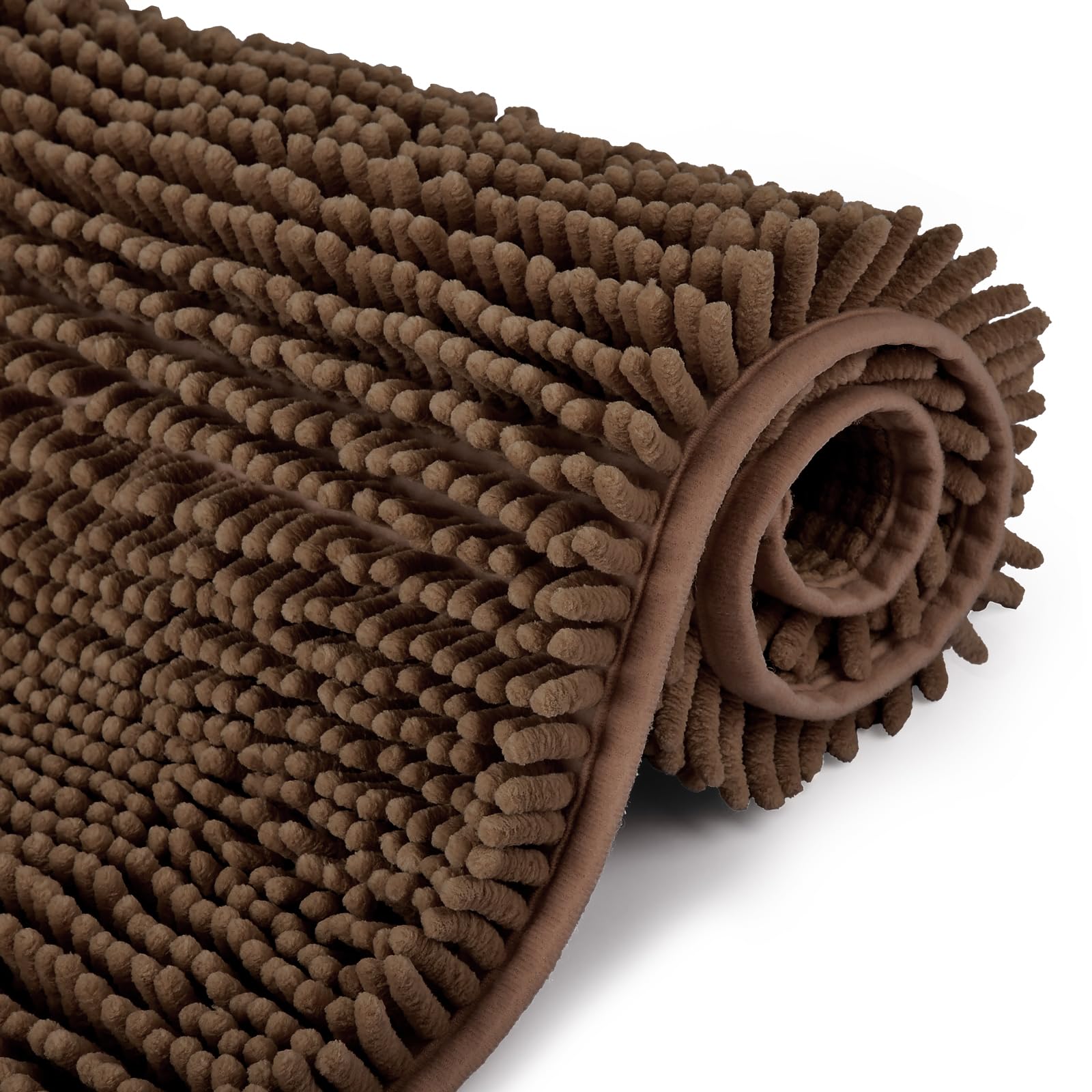 FCSDETAIL rutschfeste, Hochflor Badteppiche, Maschinenwaschbare Badematte, Badvorleger mit Wasserabsorbierenden, Weichen Mikrofasern für Badewanne, Dusche und Badezimmer