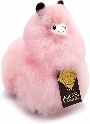 Inkari Peluche de alpaca I de 9 pulgadas, hecho de lana de alpaca real, juguete de peluche de alpaca súper lindo (arco iris-algodóncaramelo) disponible en Yaxa Venezuela