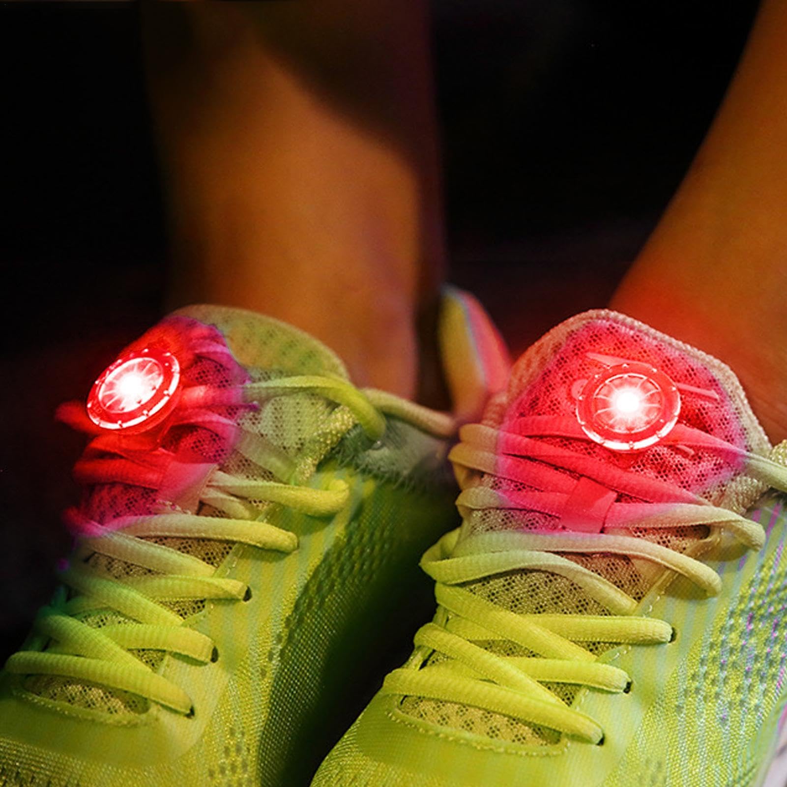 2pcs Extérieur Lumineux Chaussures Clips LED Sport Sécurité Nuit Chaussure de Sécurité Lampe d'Avertissement de Course