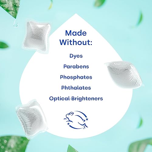 Miniatura 6 de Dropps Cápsulas suavizantes de tela eucalipto lavanda  32 unidades  Libre de tintes  HE  Seguro y suave  Alimentado por ingredientes naturales a