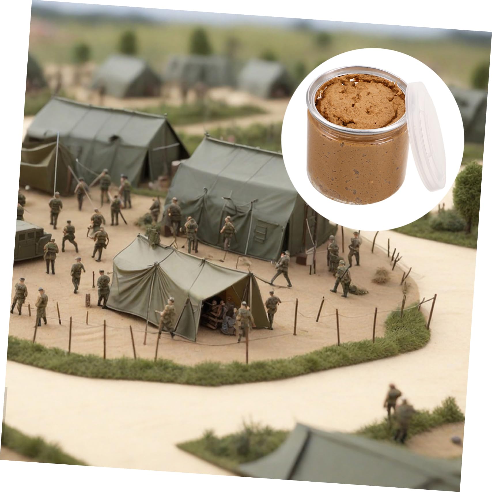 SHINEOFI Materiale di Base per Diorama e Modellismo, Terra Modellabile per Paesaggio, Altamente Malleabile e Resistente alla Deformazione, per Scene Architettoniche e Campi