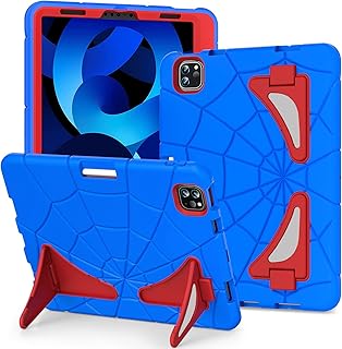 Case for iPad Air 5th/4th Gen 10.9'' (2022/2020),iPad Pro 11'', Heavy Duty Shockproof Stand for Kids Children Boys iPad Air 4/5, iPad Pro 11'' 1st 2018/2nd 2020/3rd 2021/4th 2022 (Blue+Red)