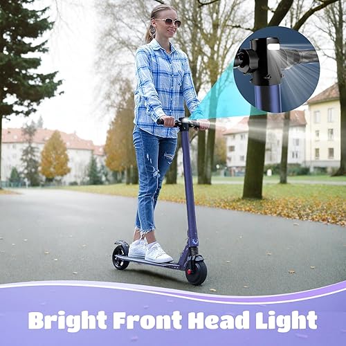 Vista 12 de Caroma Electric Scooter for Kids Ages 6-14, 250W Motor Foldable Kids Electric Scooter,160 Mins Ride Time & 3 Speeds (6/10/15 Mph), LED Display &