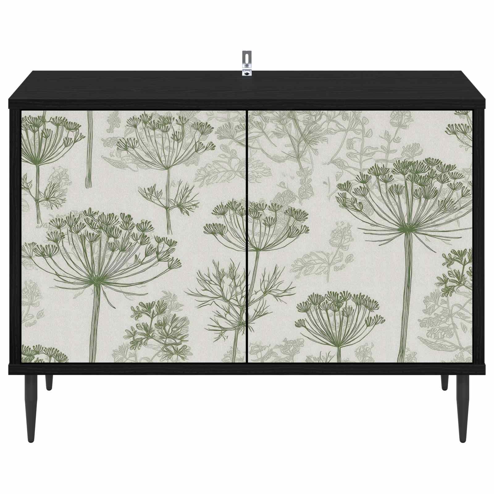 Hothingwell Inżynieria drewniana szafka pod telewizor 69 x 33 x 50,5 cm dąb | Podniesione nogi, przechowywanie multimediów, dekoracyjny wzór, łatwa pielęgnacja, montaż ścienny w zestawie