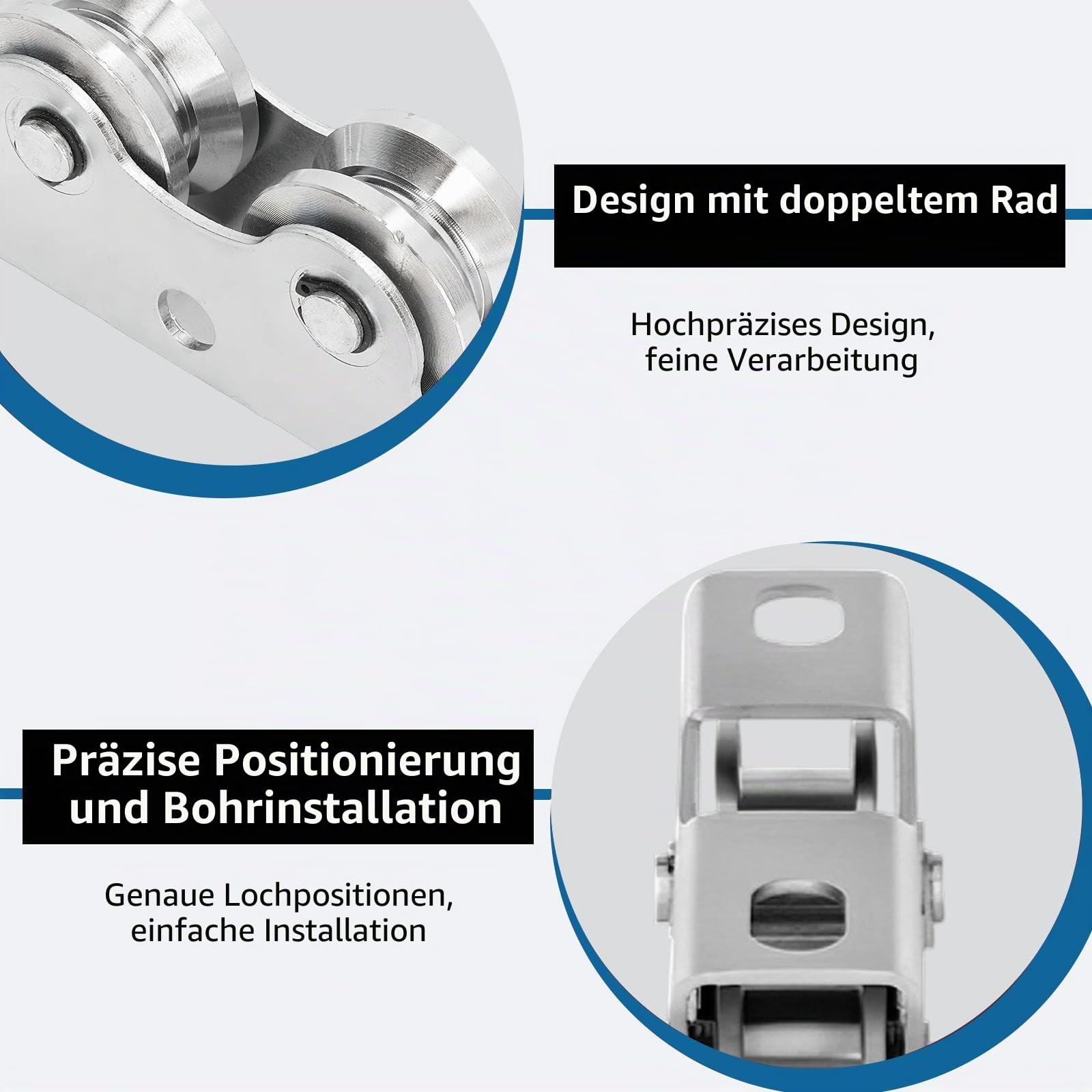 Umlenkrolle Seilrolle mit Edelstahl Anschweißbock für Seile Schwere Rolltore Mit Umgekehrter Schiene