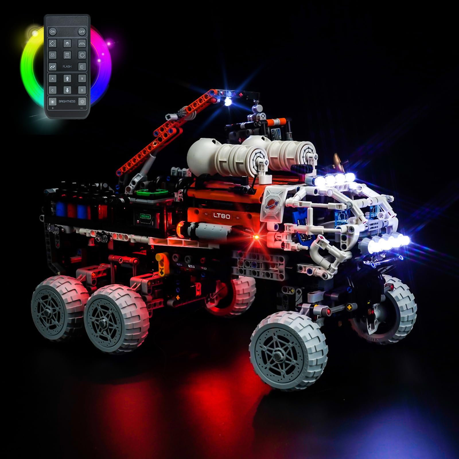 LocoLee LED Light Kit Compatible with Lego Mars Crew Exploration Rover 42180 (No Models Only Light) Remote Control Creative Lighting Set Accessories