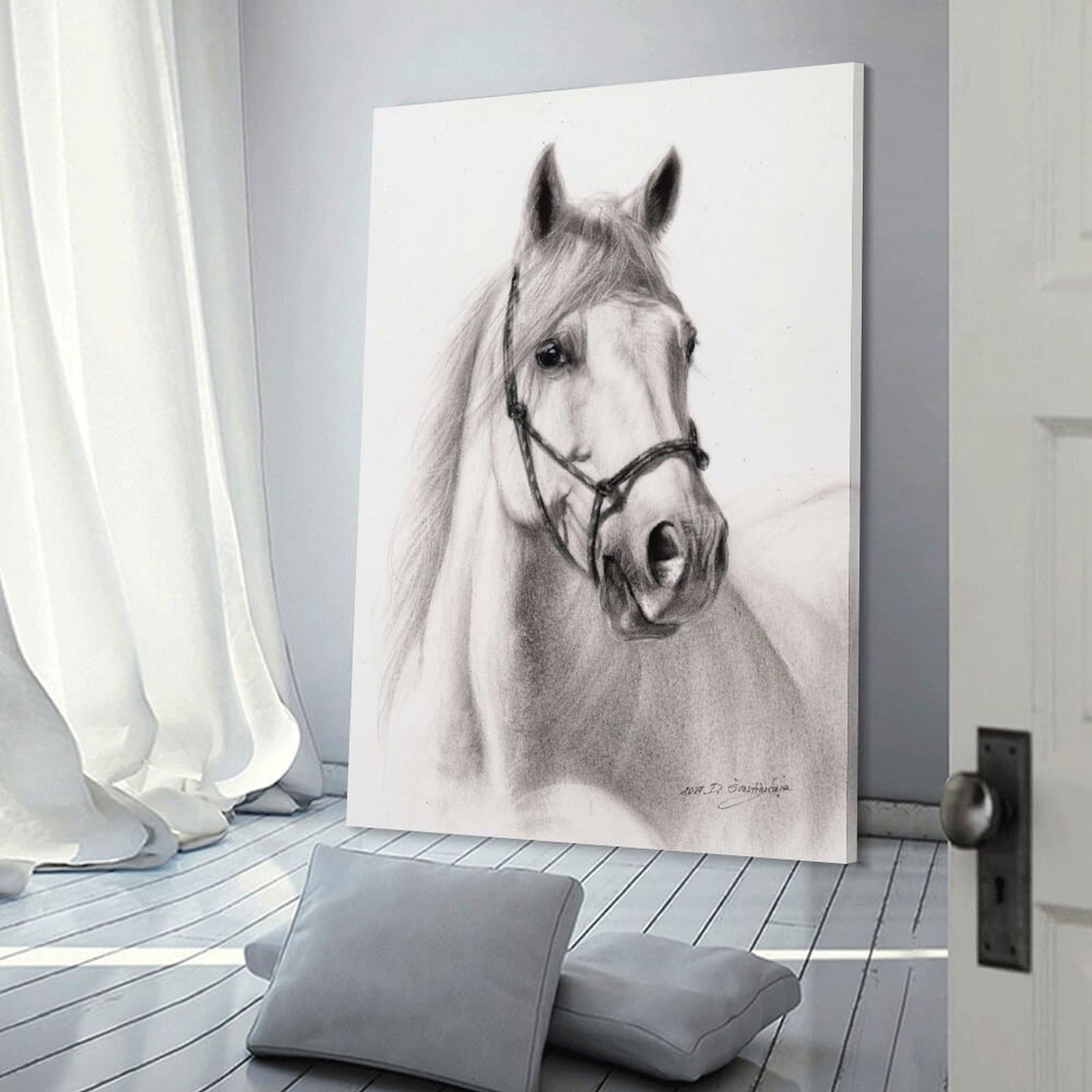 Junmoney Canvas Art Print Shadow, 24x36inch(60x90cm), for Gallery Wall Layouts in Home Or Office, A Versatile Canvas Print for Layering