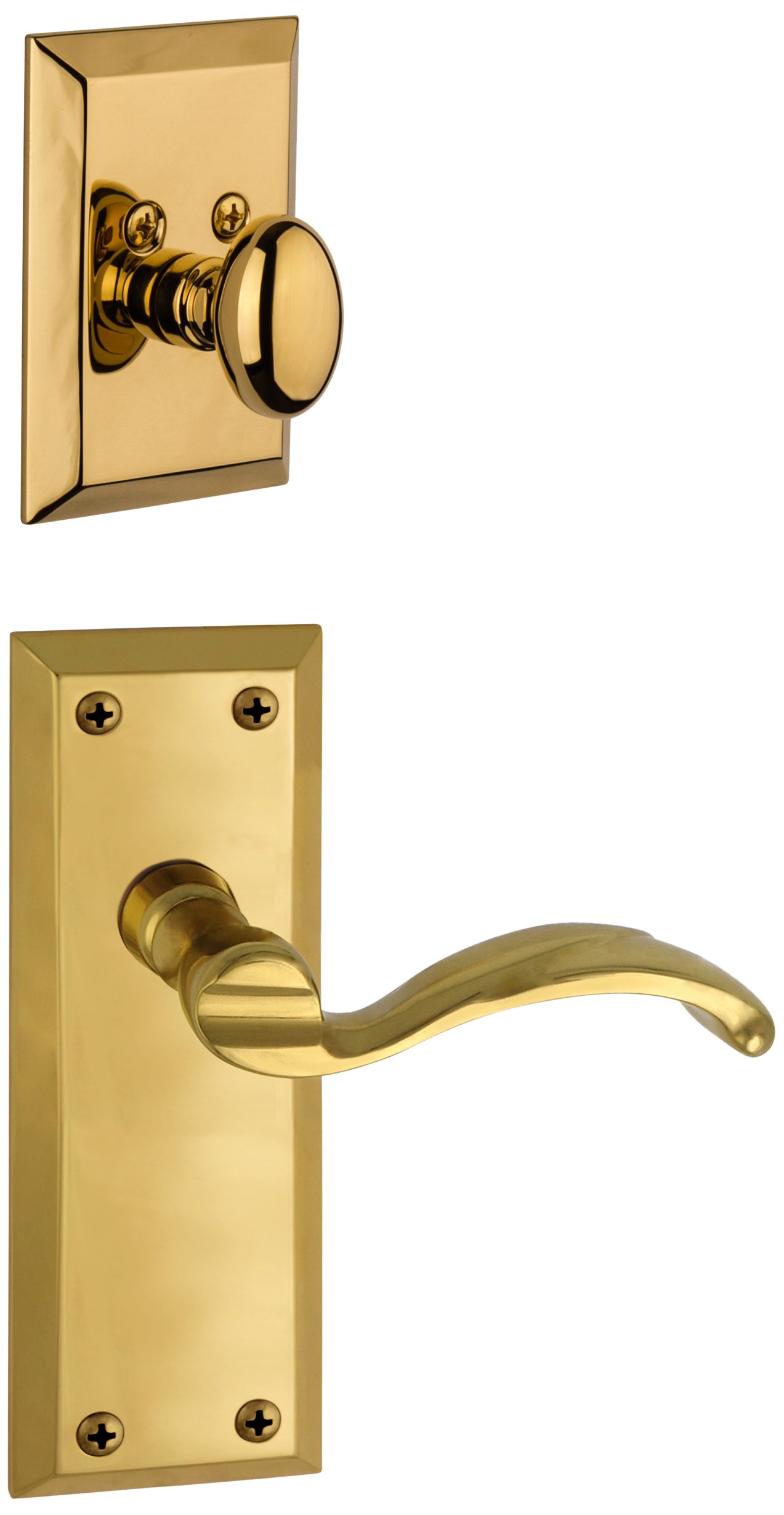 Grandeur Fifth Avenue Short Plate Passage with Carré Door Knob & Reviews