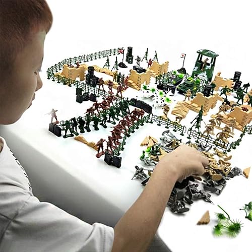 Miniatura 7 de 3 otters Juego de 250 piezas militares para hombres del ejército, figuras de acción militares y accesorios de la Segunda Guerra Mundial, juguetes