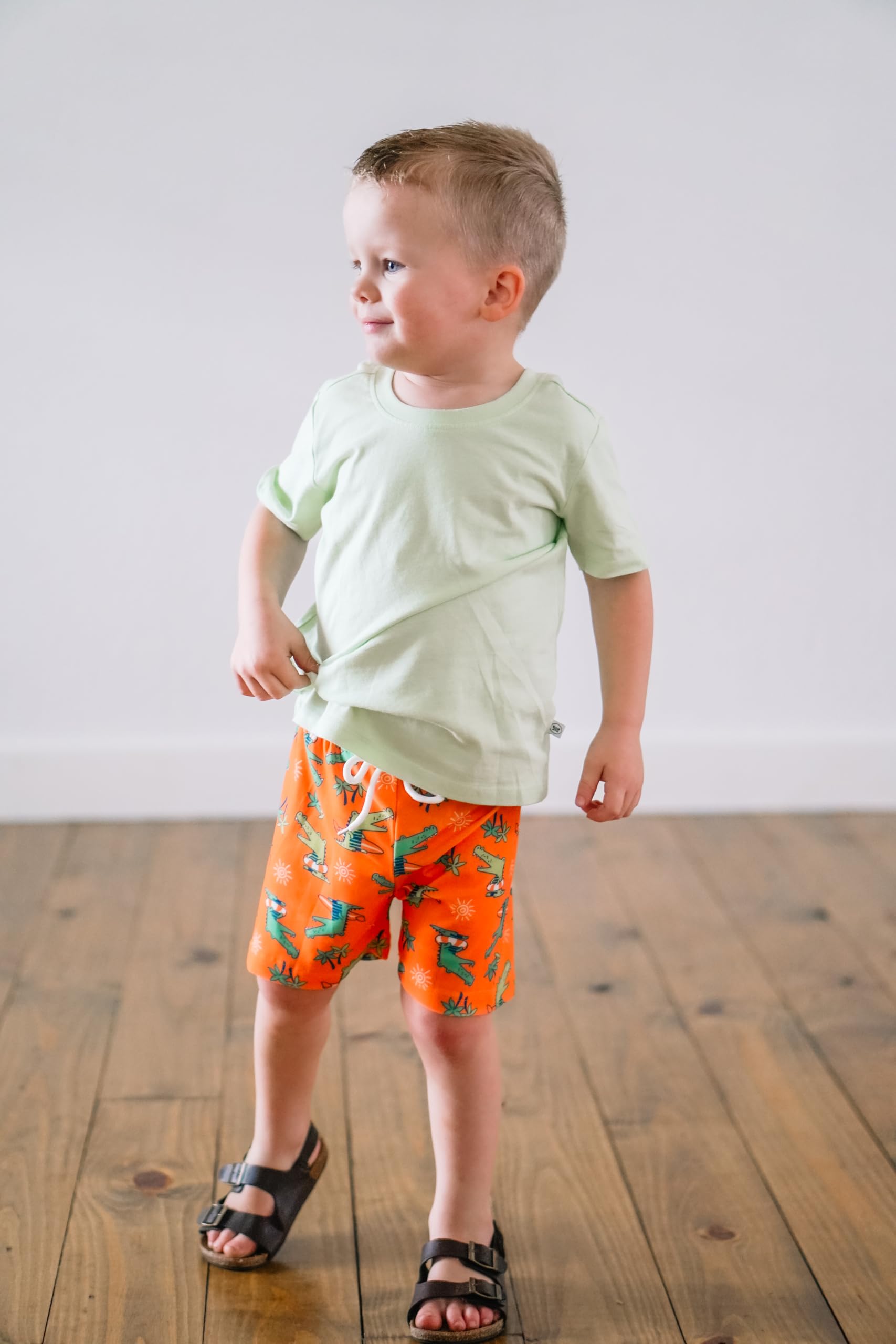 HIHA 0-6 Months Infant Baby Boys Swimming Trunk Swim Shorts Bathing Suit Beach Board Shorts for Little Boys Crocodile Orange