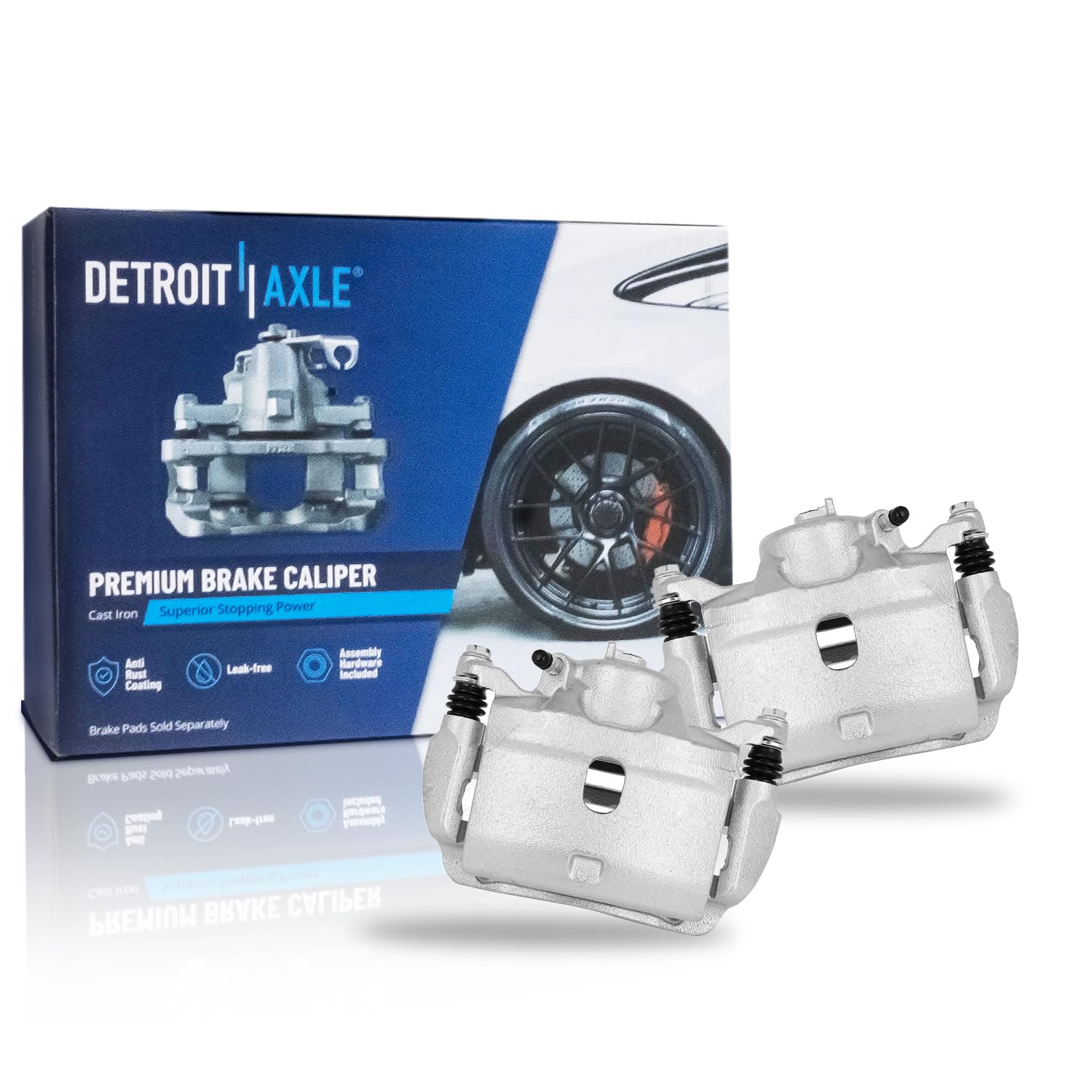 Detroit Axle - Front 2pc Brake Calipers for Honda Civic Accord CR-Z Fit