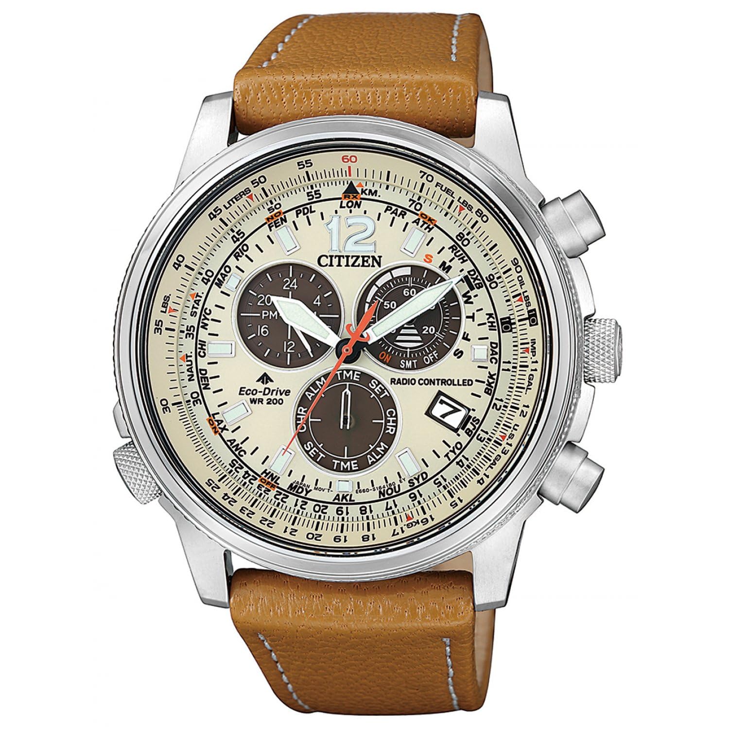 Citizen funkgesteuerte Uhr CB5860-35X Pilot Chrono E660 Eco-Drive